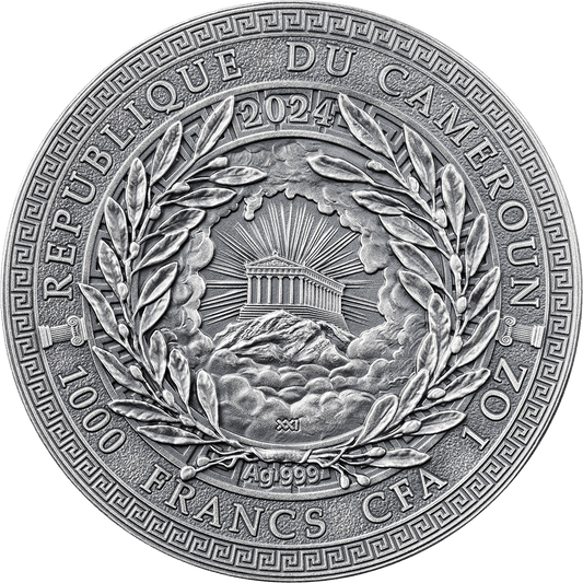Pièce d'argent 999/1000 de 1 oz « Dionysos » – Cameroun 2024