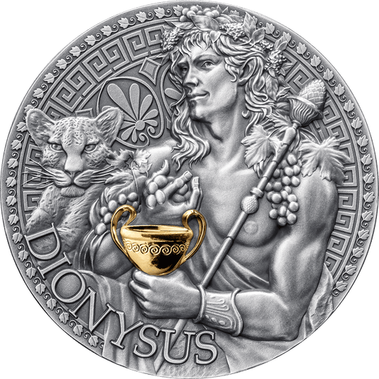 Pièce d'argent 999/1000 de 1 oz « Dionysos » – Cameroun 2024