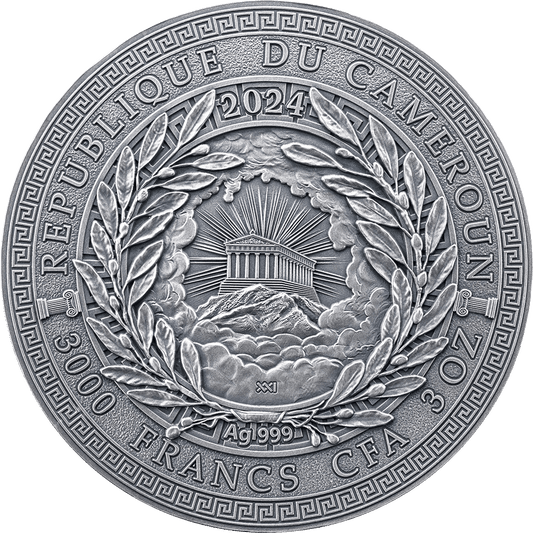 Pièce d'argent 3 oz « Hermès » – Cameroun 2024