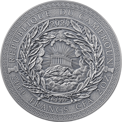 Pièce d'argent 2 oz « Médée et Jason » – Cameroun 2024