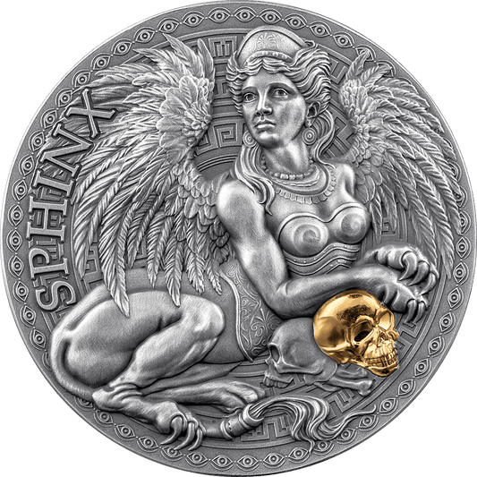 Pièce d'argent Sphinx 1 oz Argent antique 999 Cameroun 2024