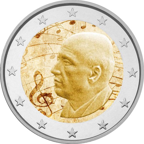 2€ Euro Grèce 2016 – 120 ans de la naissance de D. Mitropoulos, Couleur