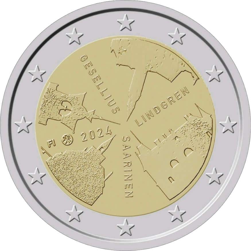 2 euros Finlande Gesellius- Lindgren-Saarinen Architecture finlandaise-2024