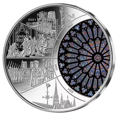 La cathédrale Notre-Dame historique en argent 925, France 2024