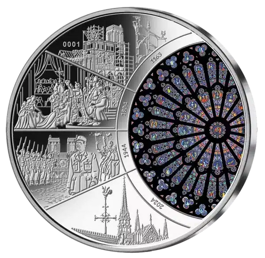La cathédrale Notre-Dame historique en argent 925, France 2024