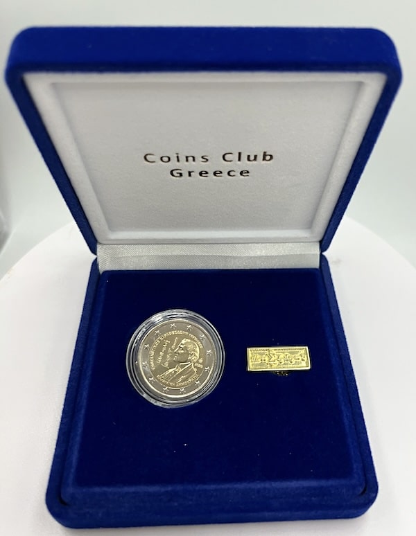 2 euros, BU & PIN 150e anniversaire de la naissance de Konstantinos Karathodoris, Grèce 2023