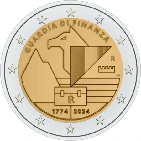 2 euros, Italie, 250e anniversaire de la fondation de la police financière, 2024