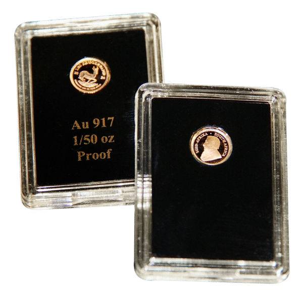 Pièce de 1/50 oz Krugerrand en or 22 carats, épreuve Afrique du Sud, millésime 2024