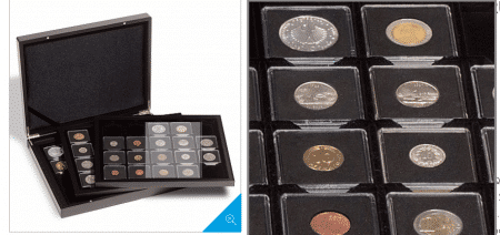 Capsules Quadrum – Carrées pour pièces de monnaie – Lot de 10 ou 100 pièces
