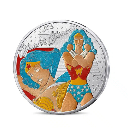 Pièce de 50 euros DC COMICS Wonder Woman en argent coloré 2025