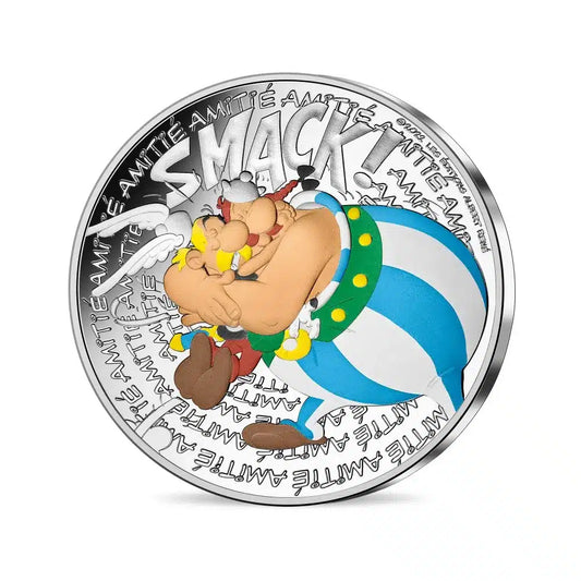 Pièce de 50 € en argent Astérix Amitié avec couleur France 2022