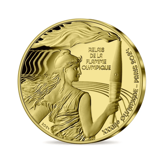 Pièce d'or 50€ Euro OLYMPIC DADA, 999 2024 Jeux Olympiques de Paris 2024 – Épreuve