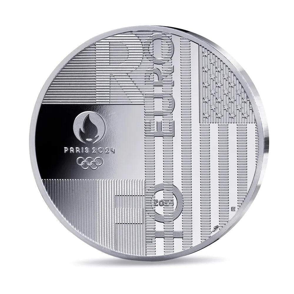 Pièce de 10 € Argent 999 Livraison Paris-Los Angeles Belle Épreuve France 2024