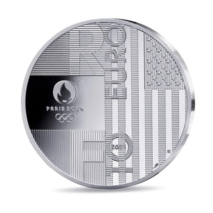 Pièce de 10 € Argent 999 Livraison Paris-Los Angeles Belle Épreuve France 2024