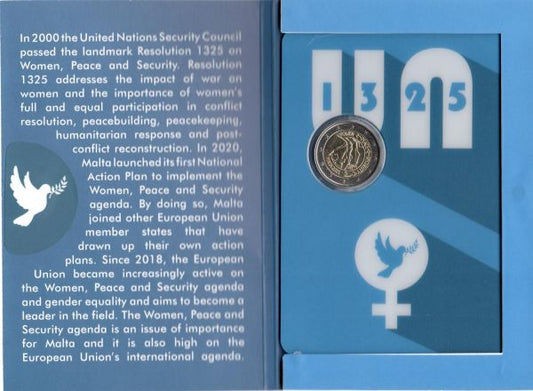 2€, Conseil des Nations Unies pour les femmes, la paix et la sécurité, Malte, 2022