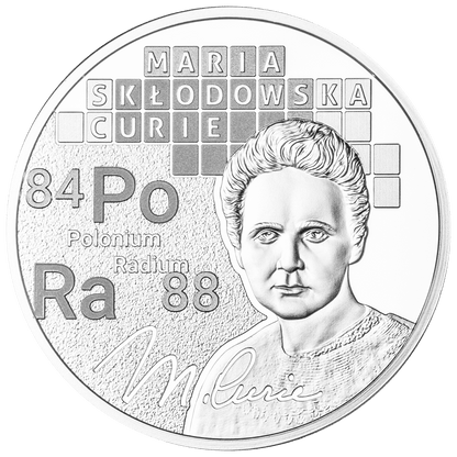 Pièce Nobel MARIE CURIE 1 $ 1 oz Argent 999 Niue 2024