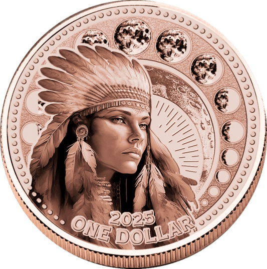 Pièce de 1 $ Hanwi ÉNORME Ø 65 mm 155,55 g Cuivre Mesa Grande 2025