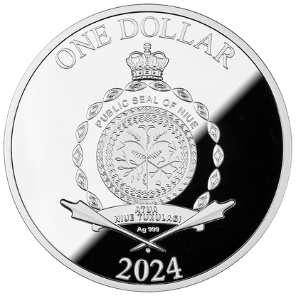 Pièce de 1 $ Lagos Argent 999 Niue 2024