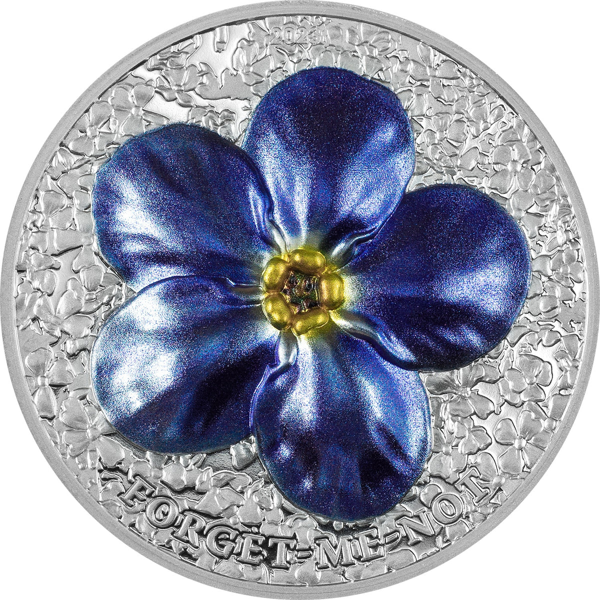 Pièce de 10 $ - Myosotis, fleurs et feuillage - Argent 999/1000, Palaos, 2023