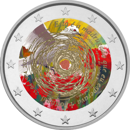 2 Euro Couleur 50 ans de la Révolution du 25 avril, Portugal 2024