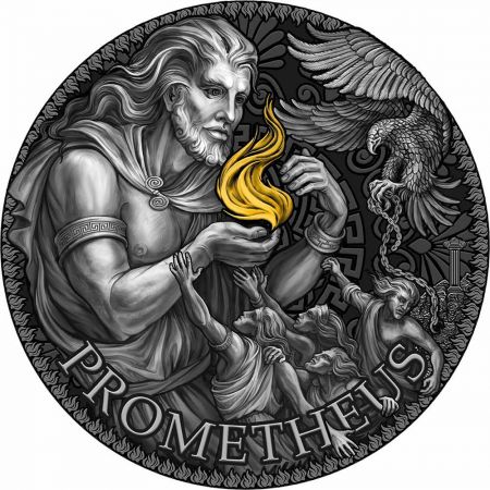 Pièce de 3 oz en argent « Prométhée » – Cameroun 2023
