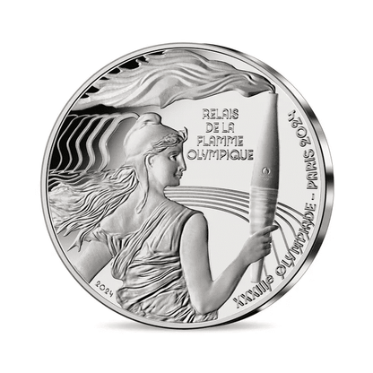 Relais de la flamme olympique Argent 999 Jeux olympiques de Paris 2024