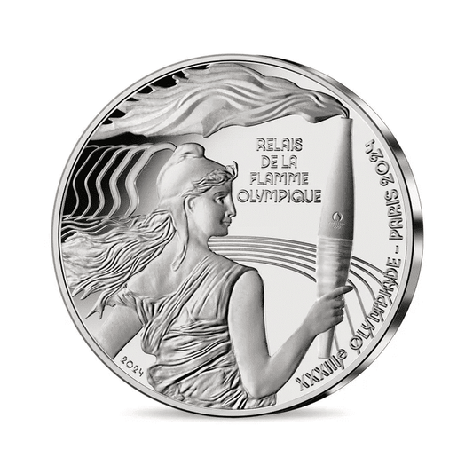 Relais de la flamme olympique Argent 999 Jeux olympiques de Paris 2024