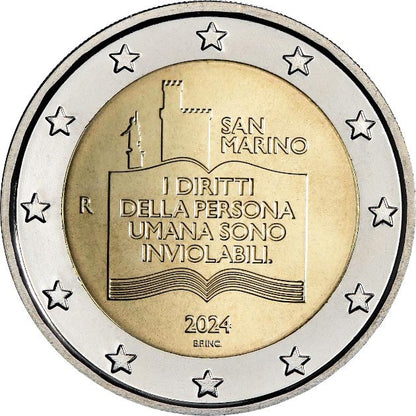 2 euros, Saint-Marin, 50 ans de la Déclaration des citoyens, 2024