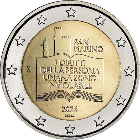 2 euros, Saint-Marin, 50 ans de la Déclaration des citoyens, 2024