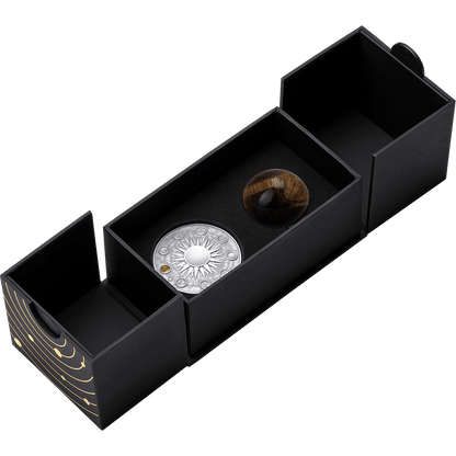 Pièce de quartz Uranus du système solaire, 2 oz argent 999 or Ghana 2025