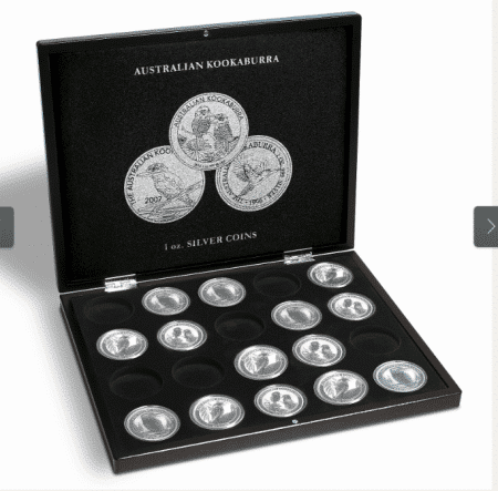 Coffret de présentation pour 20 pièces d'argent