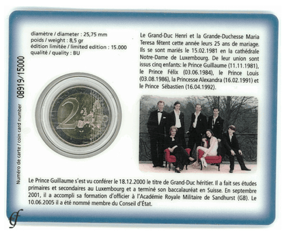 2 Euro Luxembourg 2006 Guillaume-blister