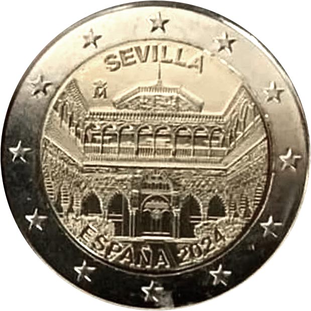 2 euros Espagne Cathédrale Alcázar et Archivo de Indias de Séville 2024