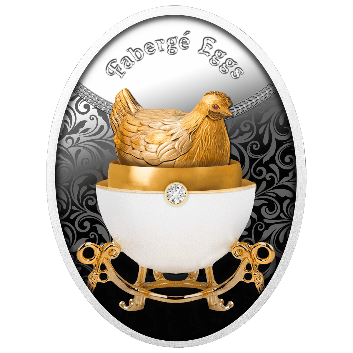 Première pièce de monnaie Fabergé Egg en argent 999, 1 $ Niue 2025