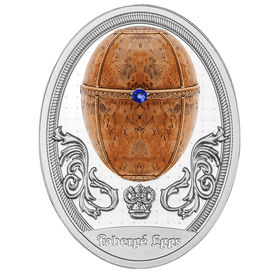 Oeuf de Bouleau de Carélie Fabergé 1$ Argent 999 Niue 2024