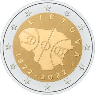 2 €, 100 ans de basketball en Lituanie, Lituanie, 2022