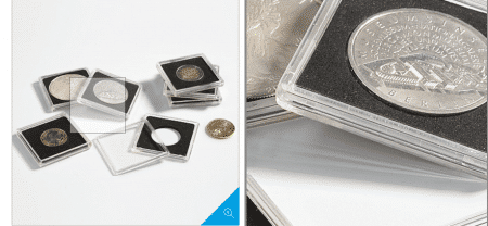 Capsules Quadrum – Carrées pour pièces de monnaie – Lot de 10 ou 100 pièces