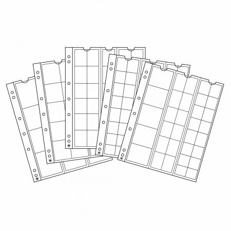 Pages transparentes pour album de pièces Optima – 5 pièces – 27 mm pour 2 euros