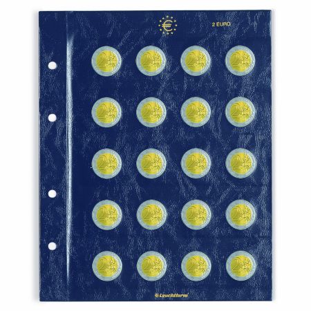 Pages Vista pour pièces de collection de 2 euros – Double couverture de luxe