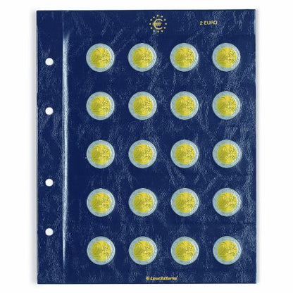 Pages Vista pour pièces de collection de 2 euros – Double couverture de luxe