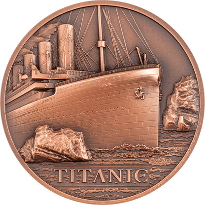 Pièce de 1 dollar Titanic 100 ans en cuivre, Îles Cook 2022