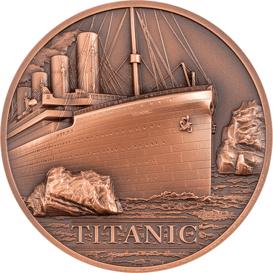 Pièce de 1 dollar Titanic 100 ans en cuivre, Îles Cook 2022