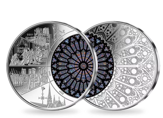 La cathédrale Notre-Dame historique en argent 925, France 2024