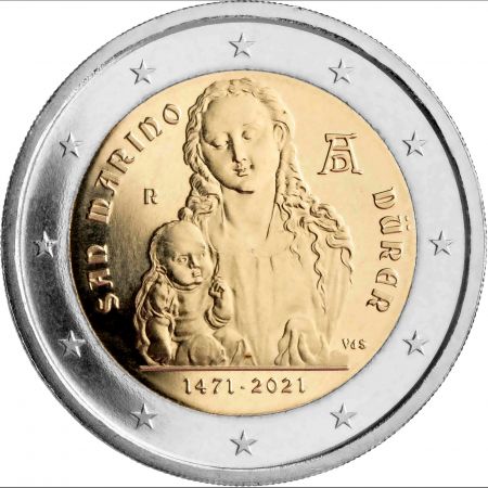 2 euros 550e anniversaire de la naissance d'Albrecht Dürer Saint-Marin 2021