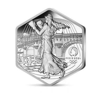 Pièce d'argent de 10 € – Jeux olympiques de Tokyo-Paris 2024 – Hexagone, Belle Épreuve, 2023