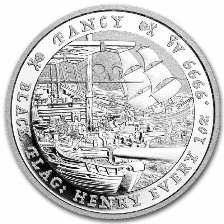 Pièce d'argent Great Ships BLACK FLAG 1 $ - 1 once