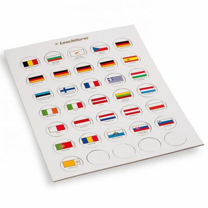 Drapeaux en carton pour pièces de collection