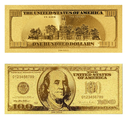 Dollars d'or américains en feuilles d'or 23 carats !