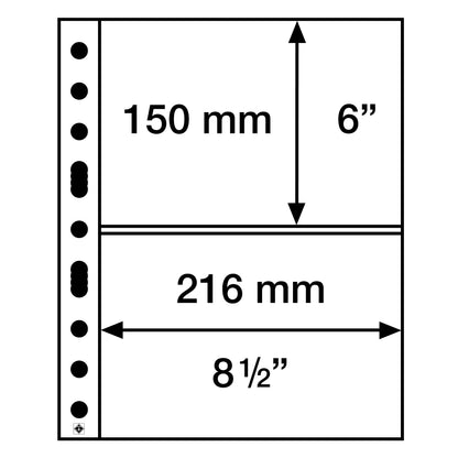 Grande Easy Pages Transparentes pour Album de Billets – 50 Pièces – 2 Emplacements