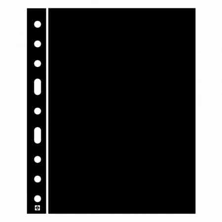Grande Feuilles de séparation pour albums de pièces de monnaie – 5 pièces – Noires